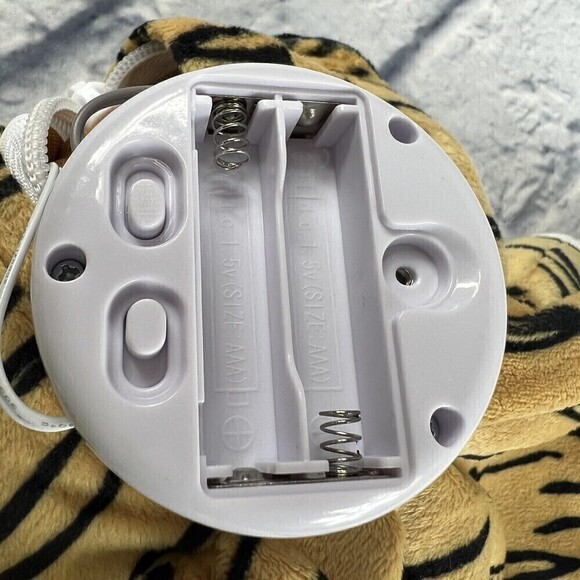 Musical Tiger Lovey Soft Square Orange Black 15 By 15, Detachable Music Device - Picture 9 of 14